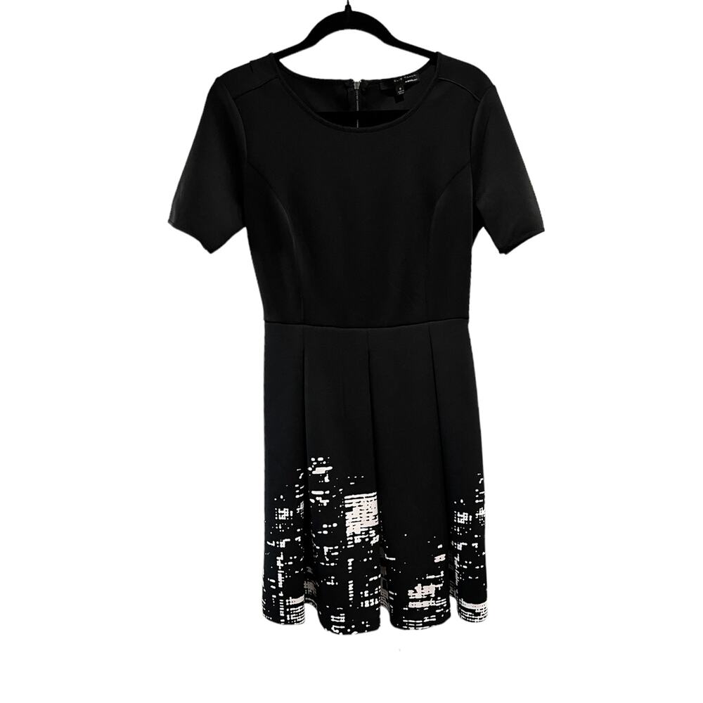 Elie Tahari for Design Nation Black/White Fit & Flare Easy Short Dress Size 8